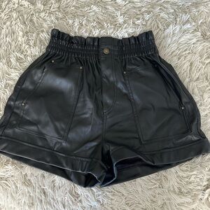 Zara Leather Shorts